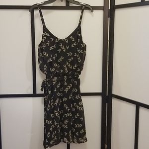 Black poppy sundress